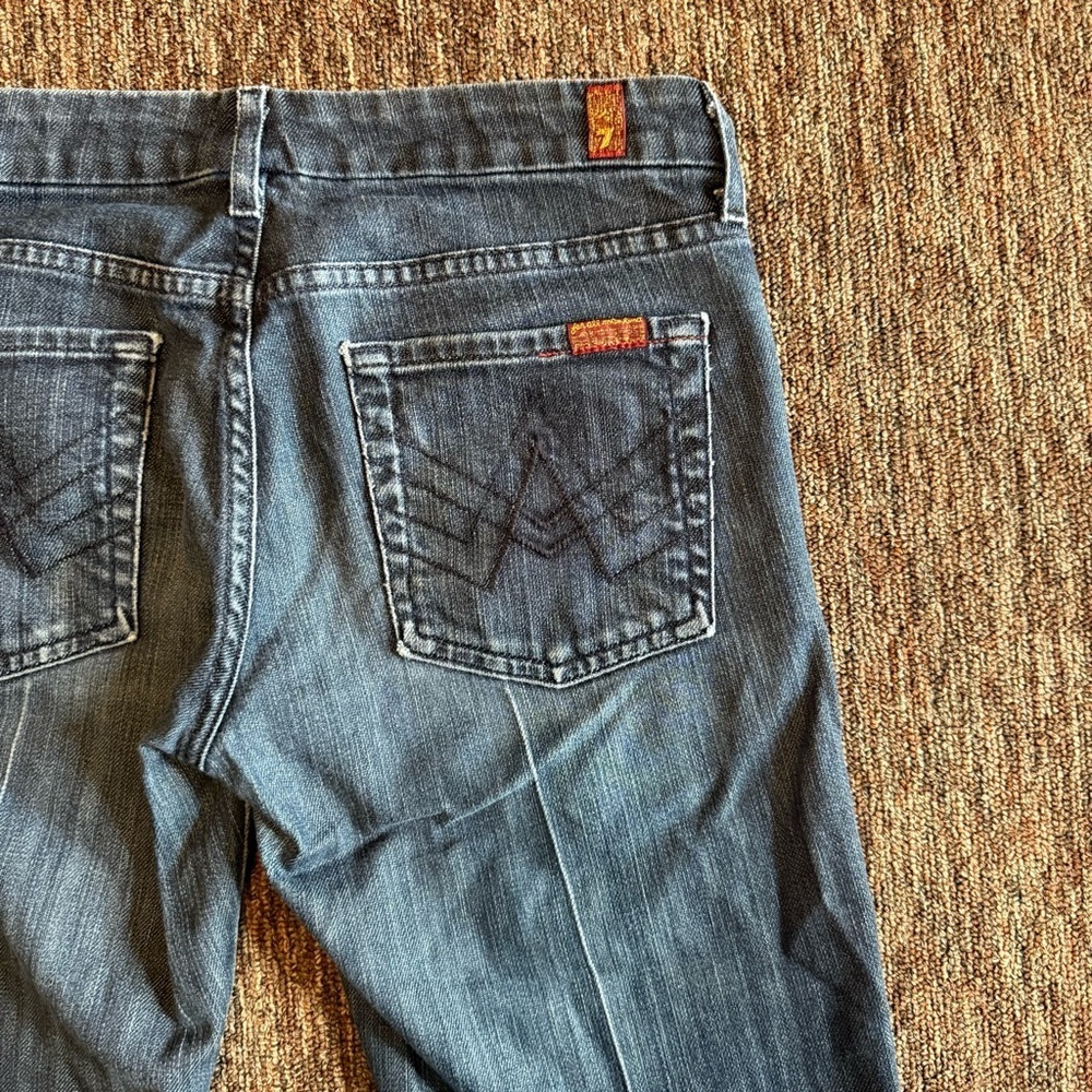 Vintage 7 For All Mankind A Pocket Dark Wash Jeans size 28 - Picture 5 of 9